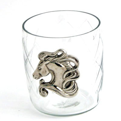 Nickel Horse Votive Holder - Set of 3