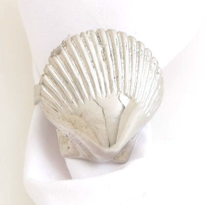 Nickel Shell Napkin Ring - Set of 4