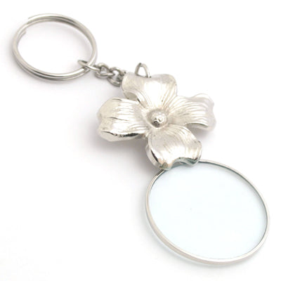 Nickel Mag. Glass Keyring - Set of 3