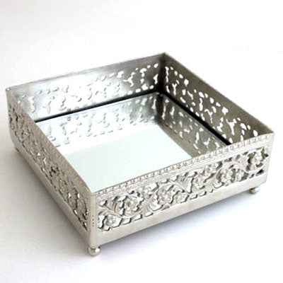 Nickel Tray With Mirror