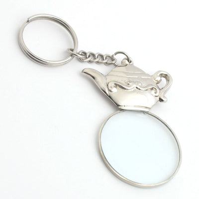 Nickel Mag. Glass Keyring - Set of 3