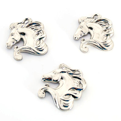 Nickel Horse Head Magnet - Set of 6