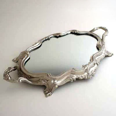 Nickel Tray With Mirror