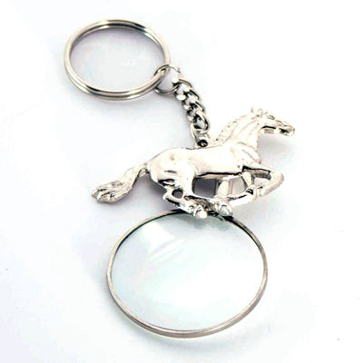 Nickel Horse Keyring - Set of 3