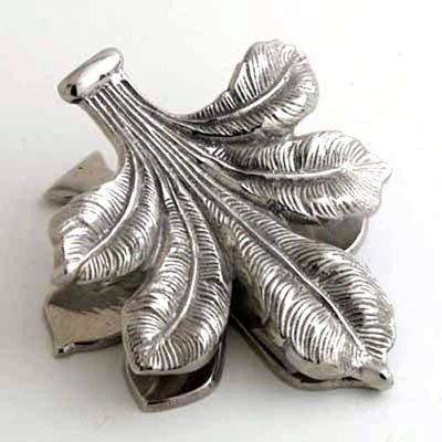 Nickel Acanthus Clip - Set of 3