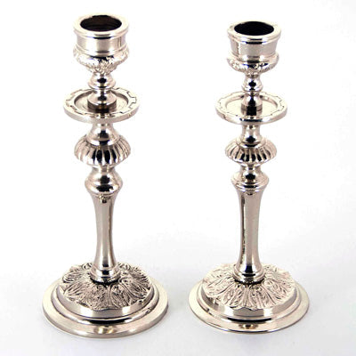 Nickel 7" Candlestick - Set of 2