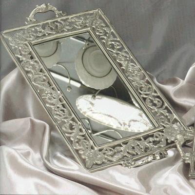 Nickel Tray With Mirror