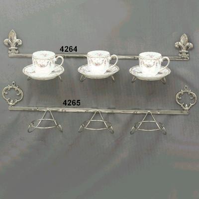 Nickel Cup & Saucer Holder - Set of 2