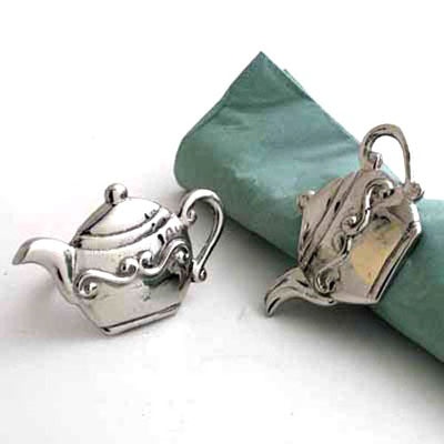 Nickel Teapot Ring - Set of 6