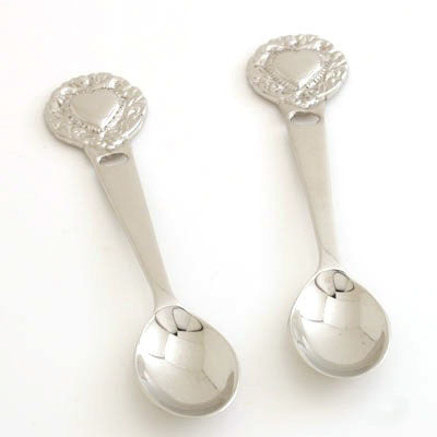 Nickel Heart Spoon - Set of 12