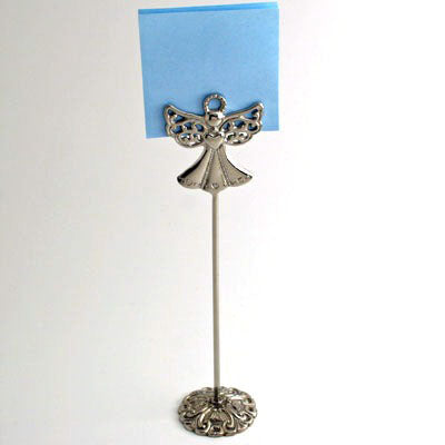 Nickel Angel Table Number Holder - Set of 2