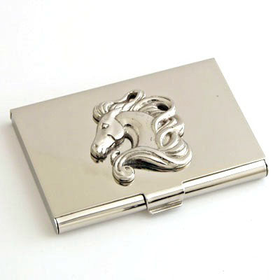 Nickel Horse Card Box - Set of 2