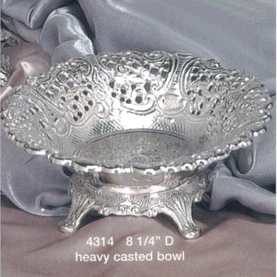 Nickel Victorian Bowl