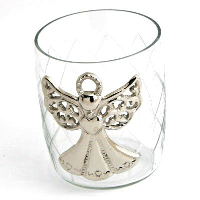 Nickel Angel Votive Hold - Set of 3