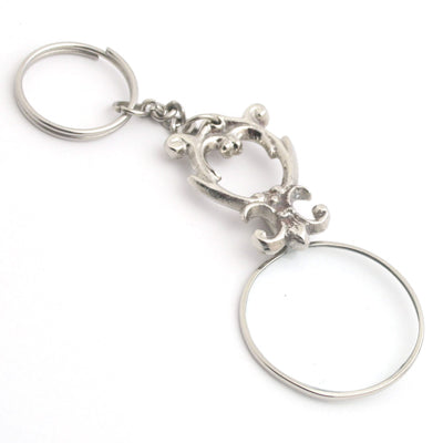 Nickel Mag. Glass Keyring - Set of 3