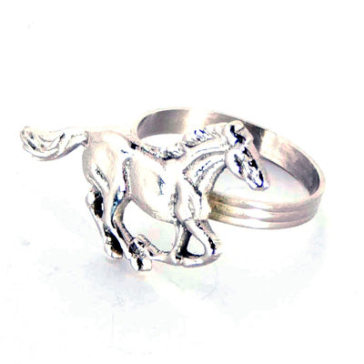 Nickel Horse Napkin Ring - Set of 4