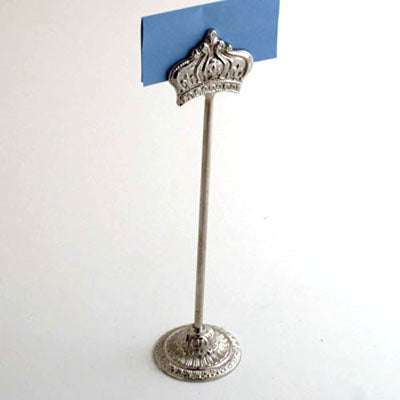 Nickel Crown Table Number Holder - Set of 2