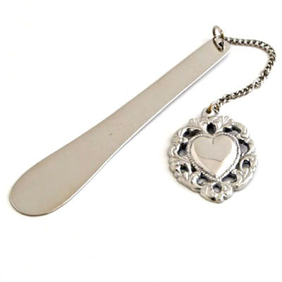 Nickel Heart Bookmark - Set of 4